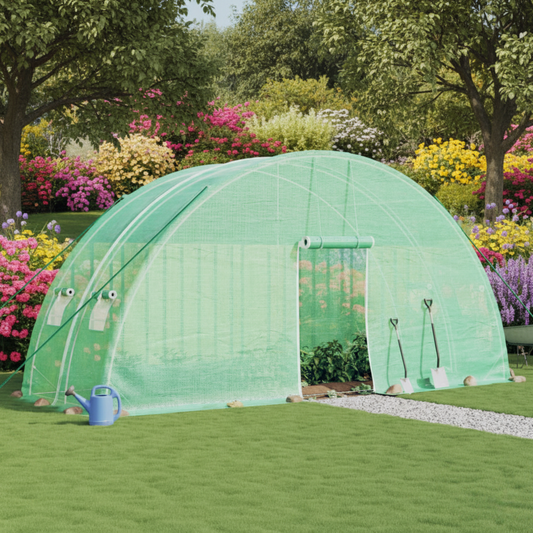 Serre Horizon 12 m² | Toile 140 g/m² traitement anti-UV | Hauteur : 2,85m | Largeur : 6m